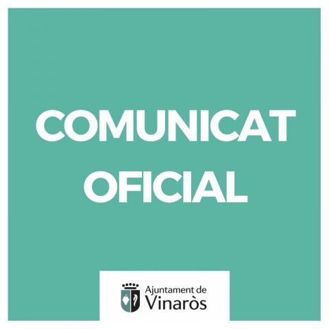 COMUNICAT DE L’AJUNTAMENT DE VINARÒS. NOTÍCIES FAVORABLES RESPECTE A L’ESCOLA D’ESTIU L’ILLA