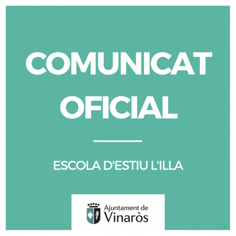 COMUNICAT OFICIAL DE L’AJUNTAMENT DE VINARÒS