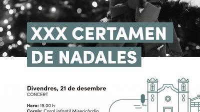 XXX Certamen de Nadales. Divendres 21 de desembre. Auditori Municipal